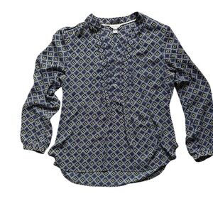 Nautica Blue and Yellow fun multi-colored float shirt with accents size L